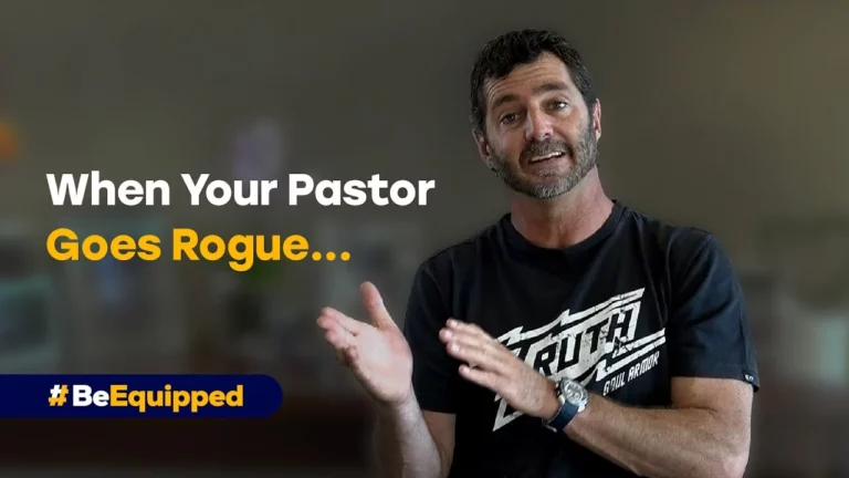 Four12 video image for the #BeEquipped video 'When Your Pastor Goes Rogue' about church accountability for lead elders so the chances of a rogue pastor are minimised