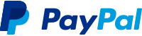 PayPal logo in blue on a white background