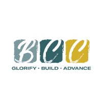 Bethlehem Christian Centre logo showing stylised BCC letters and the motto ‘GLORIFY · BUILD · ADVANCE’