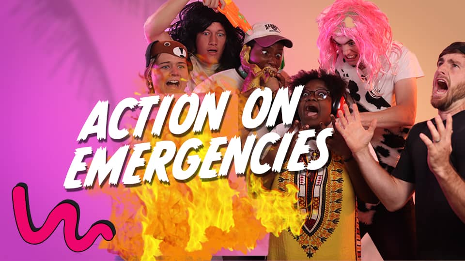 Video image for 'Action in Emergencies’ about how to keep your head in emergencies
