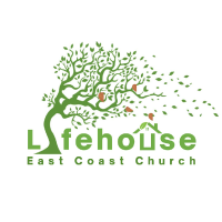 Circular green logo showing a stylised tree with small house icons and the text 'Lifehouse East Coast Church'