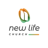 New Life Church circular logo with green and orange abstract leaf emblem above the words "new life church" on a white