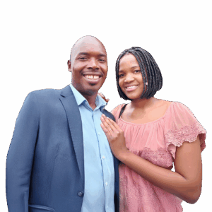 Portrait of Johane & Mirriam Musviba, smiling leaders standing close together