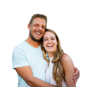 Hannes & Mariska van den Heever, leaders, smiling and embracing