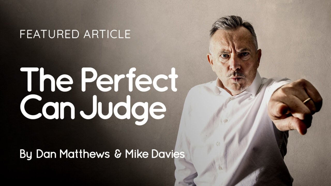 Middle-aged man in a white shirt pointing angrily at the camera with overlaid title text for the article by Dan Matthews &