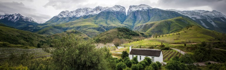 Cape Winelands valley and mountains