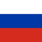 The Russian flag displayed as three horizontal white, blue and red bands