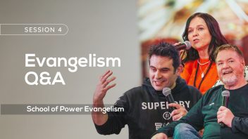 Image for 'Evangelism Q&A' about a panel of evangelists answering questions